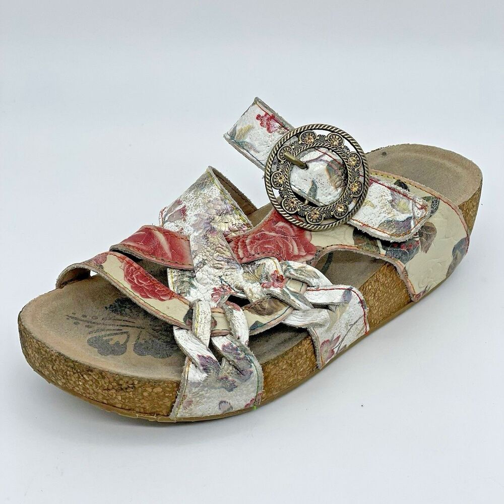 L'Artiste Yarden Spring Step Garden Floral Wedge Sandal Women's 6/36 Leather